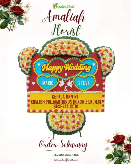 Papan Bunga Pernikahan Cemandi